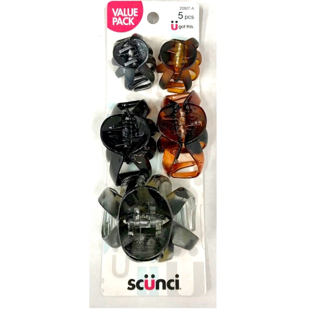 🆕 Conair Scunci Jaw Clips, 5 Pack